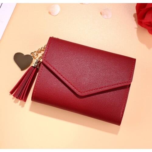 Mini Tassel Wallet Women Fashion Purse Female Short Mini Wallets Korean Students Lovely Purse Female Small Wallet for Women