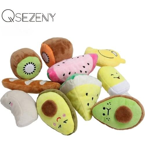 Sounding Puppy Dog Chew Toys Fruit Squeak Toy For Cat Pets Plush Chew Puppy Training Toy Squeaky Toy For Pet Supplies
