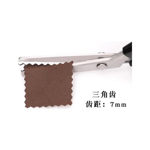Stainless Steel Household Cloth Pattern Lace Scissors Triangle Sawtooth Arc Dog Teeth Paper Cutting Leather Cloth Plastic