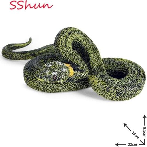 New Collection 22*16*8.5cm simulation animal model static solid giant python python reptile python children toy ornaments