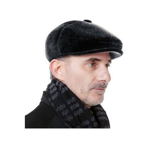 New winter Old man hat dad cap middle-aged mens winter hat seniors forward cap ear protectors keep warm caps
