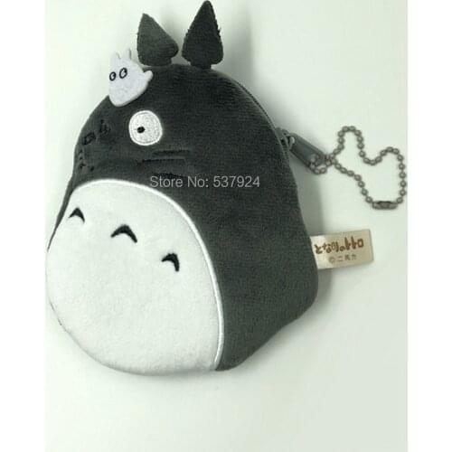 New 10Pcs My Neighbor Totoro 10CM*11CM Plush Doll Coin Bag
