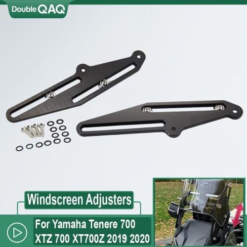 New Windscreen Adjusters For Yamaha Tenere 700 XTZ 700 XT700Z 2019 2020 Motorcycle Support Holder kits Windshield Bracket