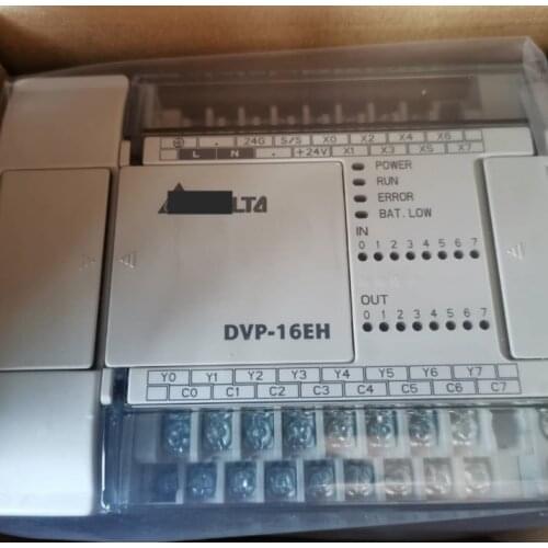 New Original PLC DVP16EH00T3 EH3 Series 100-240VAC 8DI 8DO Transistor Output