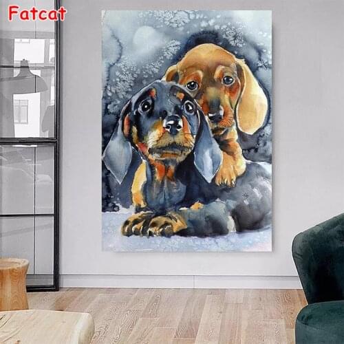 Full Diamond Painting Animal dachshund Cross Stitch DIY Bead Embroidery Diamond Art New sale Handwork Mosaic home Decor PP171