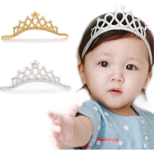 Crown Birthday party baby headband girl Infant hair clothes accessories band newborn Headwear tiara hairband children Gift