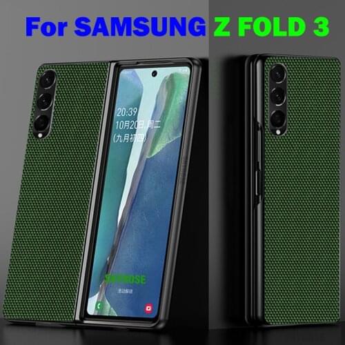 Shockproof Case for Samsung Galaxy Z Fold 3 3D Nylon Case for Galaxy Z Fold 3 5G Ultra Thin Protective Phone Case