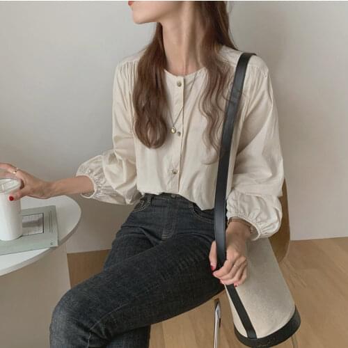 S-XL New oversize Women Blouses spring Tops femme Casual Women shirt long sleeve Cotton Girls Blouse Plus Size Blusas autumn
