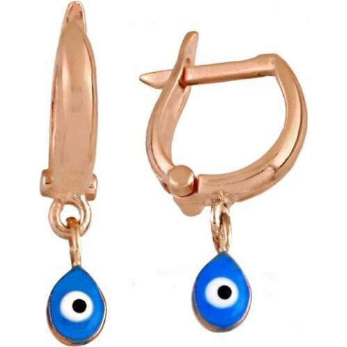 Argentum Concept-Evil Eye Beaded Silver Earrings