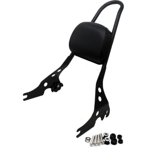 Motorcycle Passenger Luggage Rack Backrest Sissy Bar Cushion Pad For Harley Davidson Street XG 500 750 15-16