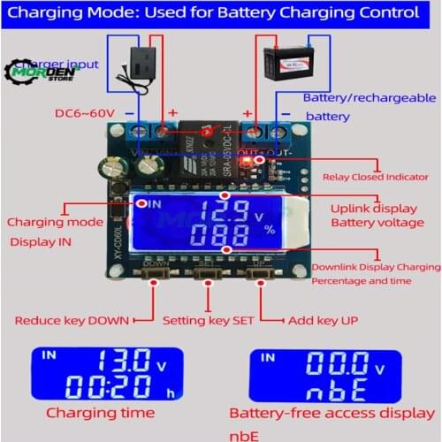 Solar Battery Charger Controller CD60L DC Charging Discharge Control Module Under Voltage Current Protector Board Dropship
