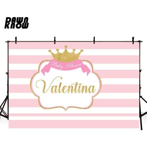DAWNKNOW Crown Vinyl Photography Background For Baby Birthday Photo Shoot Backdrop For Birthday Party Photo Studio lv513