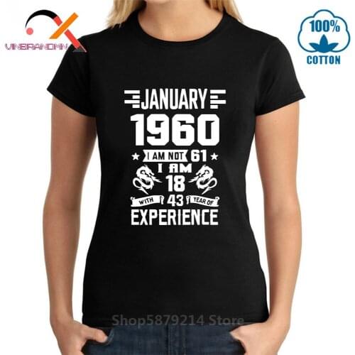 Vintage 1960 Birth Years Womens T-shirt Fashion April May June July August September October December January February March