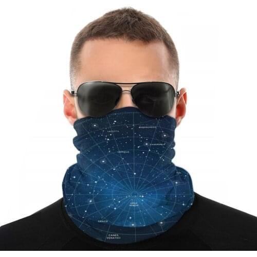 Starry Sky Star Map Magic Scarf Neck Face Mask Unisex Fashion Tube Mask Seamless Bandana Versatility Headwear Outdoor Hiking