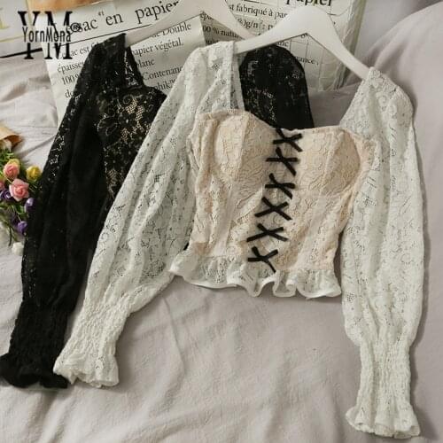 YORNMONA Lace Blouses