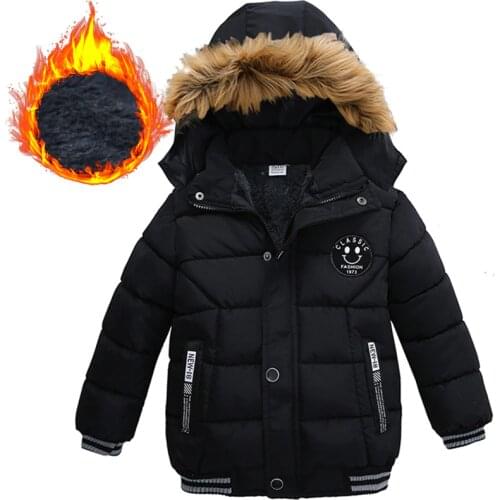 Baby Boys Winter Coat Kids Down Cotton Neutral Keep Warm Jacket Children Hooded Parka Outing Service Baby Clothing 1-6 Years