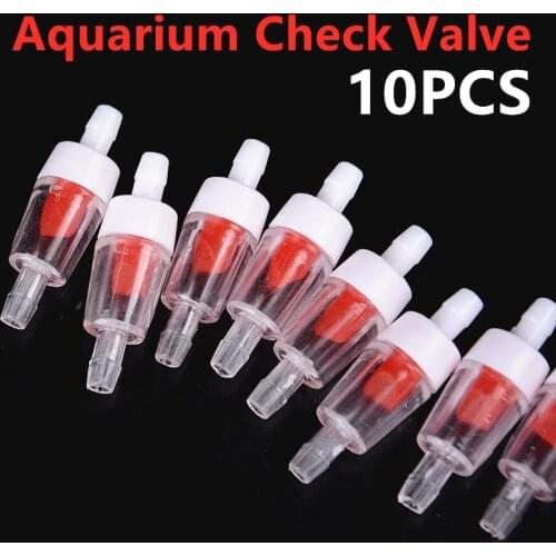 2/5/10PCS New Useful Durable Plastic One Way Check Valve For Aquarium Air Pumps One Way Non-Return Aquarium Check Valve