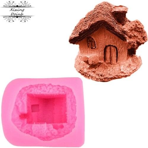 3D Chalet shape silicone soft candy mold cake decorating tool candy chocolate soap mold