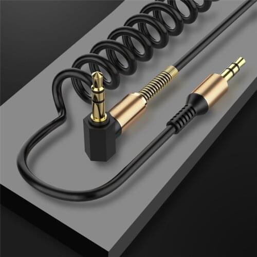 3.5mm Jack Audio Cable 3.5 Jack Male to Male Spring Aux Cable for iPhone Samsung galaxy Car Headphone Xiaomi Aux Code