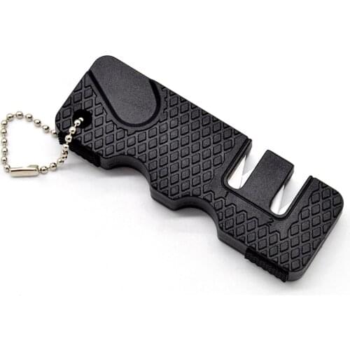 Black Mini Portable Knife Sharpener 2 Stages Kitchen Sharpening Stone Grinder Knives Sharpener Tool Kitchen Gadget Accessories