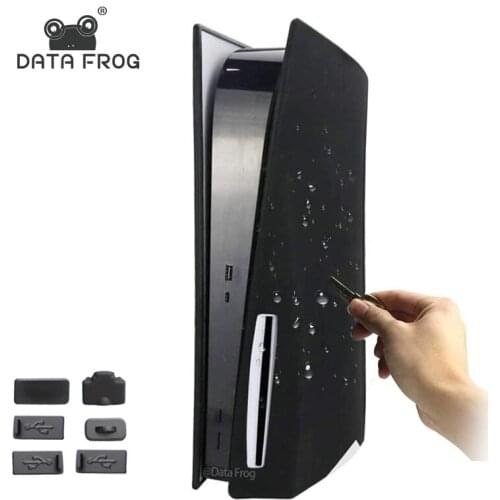 DATA FROG Dustproof Anti-Scratch Protector Skin For PS5 Console Silicone Cover Protector Cover for Playstation 5 DVD Version