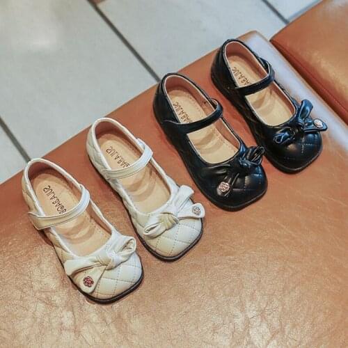 Kids Shoes Girls Shoes Cute Bowknot Princess Shoes Girls PU Leather Flats Shoes Kids