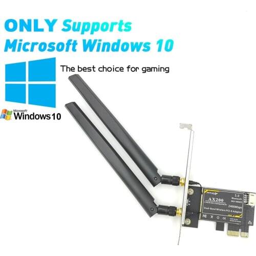 Dual Band PCI-E WiFi Network Adapter WiFi 6 Wireless 3000Mbps Bluetooth 5.0 2.4G/5GHz 802.11AC/AX Intel AX200 BT5.0 Desktop Card