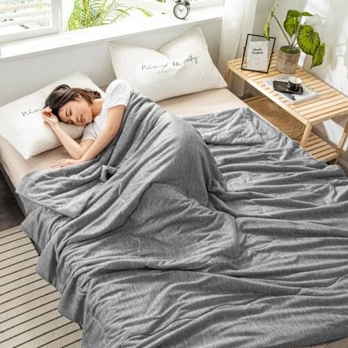 Double-sided cold feeling Blanket Summer Cooling air-conditioning quilt Knitting Sofa Blanket bedspread on the Bed