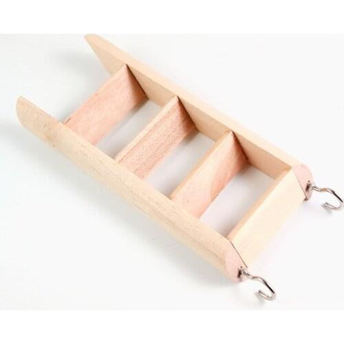 Hamster log ladder with hook small pet Dutch pig antiskid climbing sports toy DIY mobile stair climbing ladder