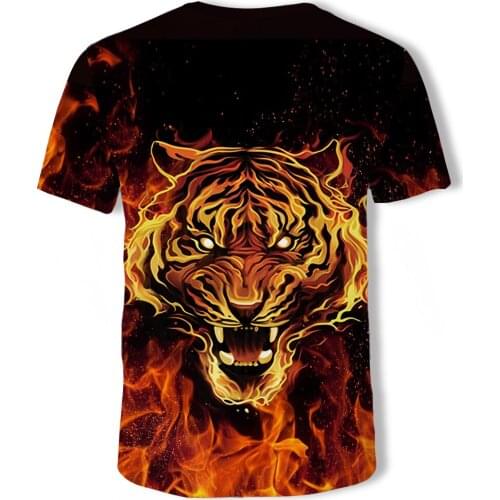 2021 hot sale summer t-shirt fashion 3d Lion tiger casual sports t-shirt short sleeve O-neck t-shirt Harajuku t-shirt