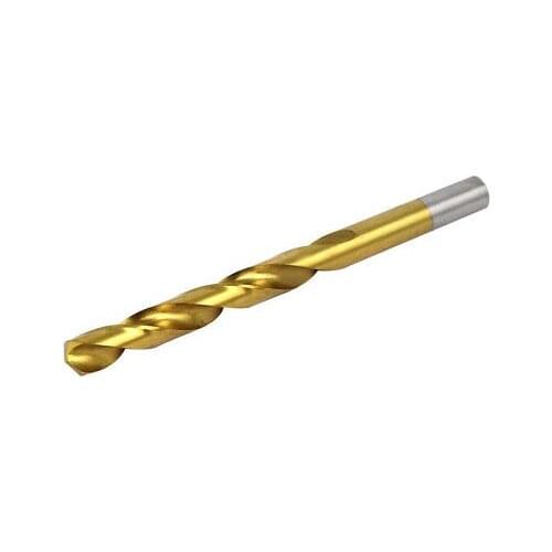 9.4mm Drilling Dia Titanium Plated 2 Flutes Straight Shank Twist Drill Bit