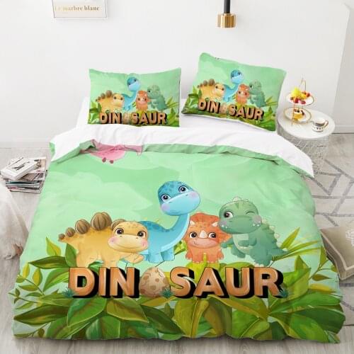 Cartoon Kids Bedding set for Baby children Dinosaur jurassic park Single Twin size bedding duvet cover set bed linen 2 sp