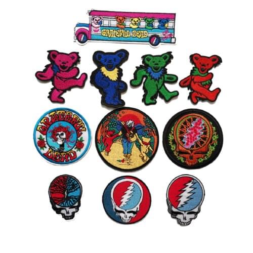 Grateful Dead Iron On Patches Embroidery Fashion Logo Embroidery Clothing Badge