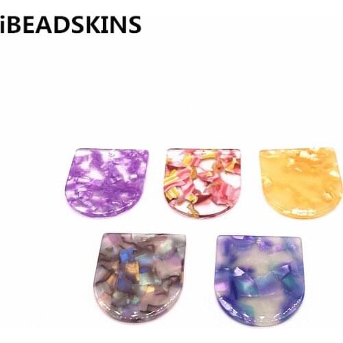 New arrival! 35x31mm 50pcs/lot acetic acid geometric shape charm for earrings accessories/Earring parts Jewelry Findings making