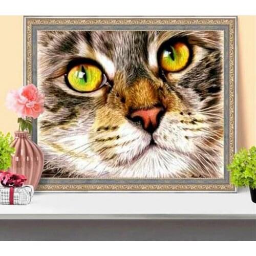 New Arrival Diy Animal Diamond Painting Full Square Drill Cat Home Decoration Embroidery Picture Handcraft Mosaic Art Kit