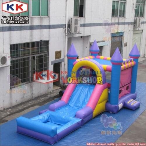 Backyard kids fun playhouse inflatable outdoor bouncer water slide combo moonwalks inflatable slides with mini pool