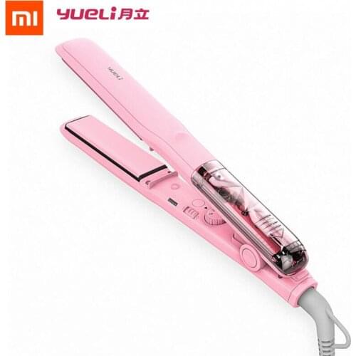Original Xiaomi Yueli Professional Vapor Steam Hair Straightener Curler Salon Personal Use Hair Styling 5 Levels adjustable Temp