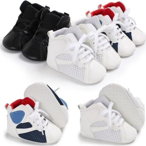 PU Casual Baby Shoes Sneakers Boys Toddler Shoes Anti-Slip Breathable First Walkers