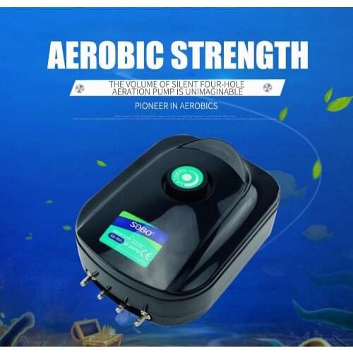 ABS Sprayer Pump Oxygenating Pump Oxygen Air Pump Filter Material Box Aquarium Accessories Ultra Silent Black High Energy