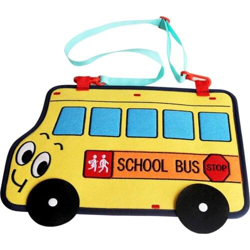 Sensory Busy Boards Toys Gift 2 3 4 Years Old Travel School Bus