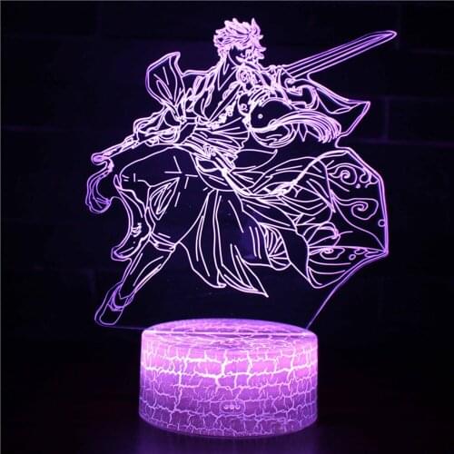 War Games Gunfight 3d Illusion Lights 16 Colors Remote Control Led Bedroom Decoration Manga Childrens Desk Room Light Neon for