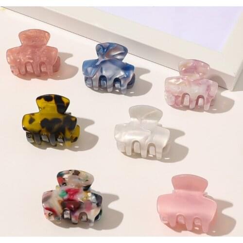 1pc Hair Claw Clips Clamp Jelly Colors Ponytail Crab Girls Hair Shinny Hairpin Hair Styling Accessories For Women