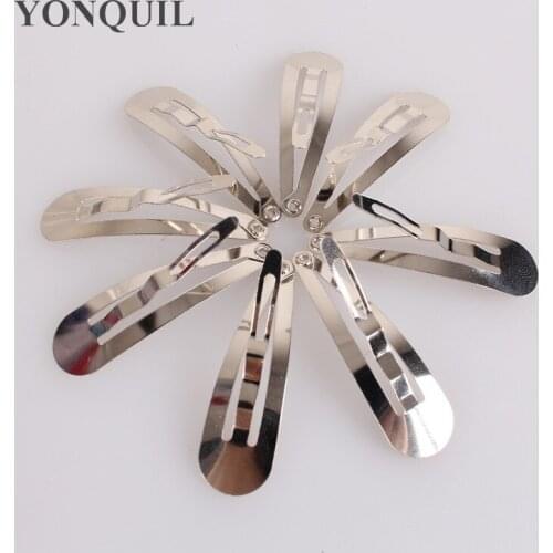 40MM Snap Hair Bow Clips DIY Hairpins Girl Clips BB Clips DIY Hair Accessories 300PCS/Lot for Fascinator Headwear Accessories