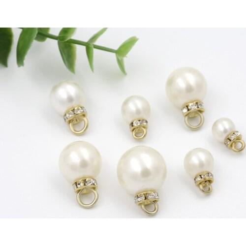 Diamond Imitation Pearl Button Womens Shirt Cardigan Coat Button Buckle Child Kids Cardigan Button 8mm-20mm