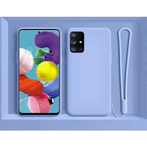 LOVECOM Solid Color Phone Case For Samsung S21 S20 A51 A71 A50 A70 S8 S9 S10E Note 8 9 10 Pro Liquid Silicone Soft Back Cover