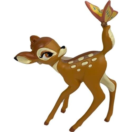 1piece 11cm Bambi Mini Figures Q Version Bambi resin Action Figure Toys Collection Model Toy For Home Decor Birthday Xmas Gift