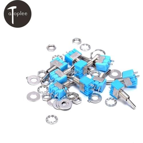 10 PCS MTS-101 2-Pin SPST Touch ON-OFF 6A 125V Toggle Switch Mini Switches For Controlling Circuits Of AC or DV