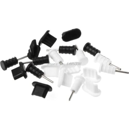 10 Sets Charging Port Micro USB Plug Protection Earphone Jacksets Dustproof Removal Tool for Android Smart Phone Accessories