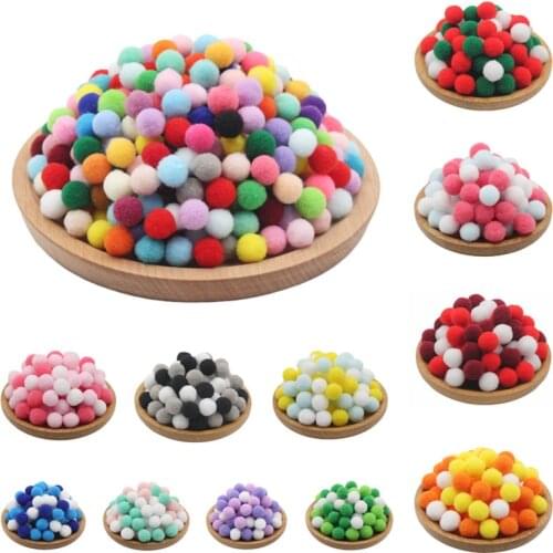 200pcs children handmade diy clothing creative art materials to make educational toys color high bounce plush ball kindergarten