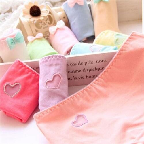 7 Pcs Cotton Underwear for Girls 2018 New Children Soft Panties Teenages Candy Color Briefs SQ-212XL-7P